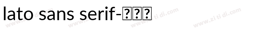 lato sans serif字体转换
